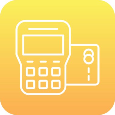 Benzersiz pos uçbirim vektör çizgisi simgesi