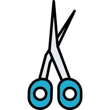 Makas. Web simgesi basit illüstrasyon