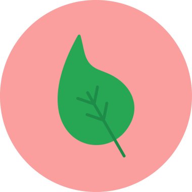 Yaprak. Web simgesi basit illüstrasyon