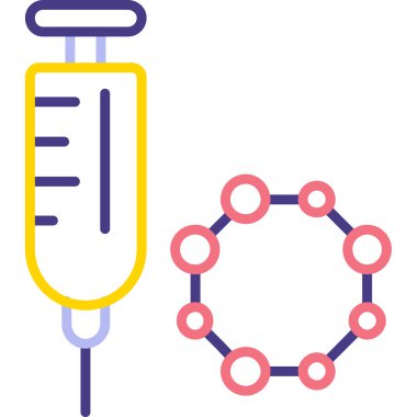 Kimya laboratuarı simgesi vektör illüstrasyonu