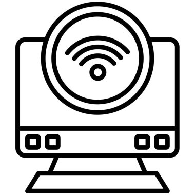  İnternet Erişim web simgesi, vektör illüstrasyonu