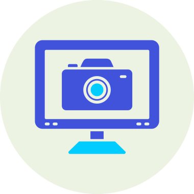 Kamera. Web simgesi basit illüstrasyon