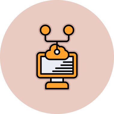 Robot modern simgenin vektör illüstrasyonu