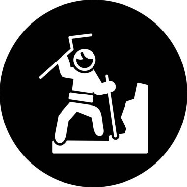 Çekiçli bir adamın vektör çizimi