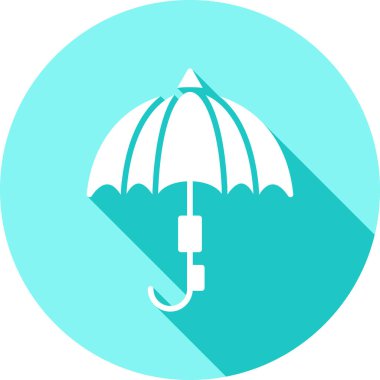 Şemsiye. Web simgesi basit illüstrasyon