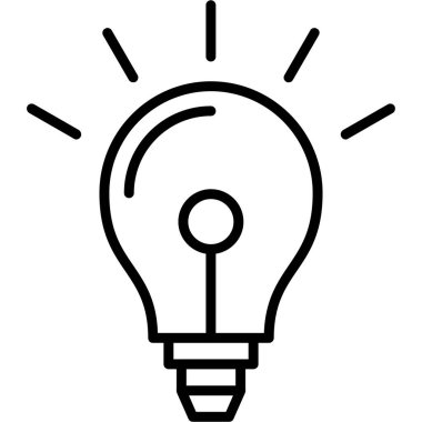 Bir fikrim var. Web simgesi basit illüstrasyon