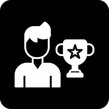 Yıldız simgesi olan bir adamın vektör çizimi