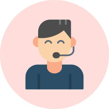 Müşteri servisi vektör simgesi. Beyaz arkaplandaki müşteri hizmetleri simgelerinin basit çizimi.