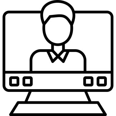 dizüstü bilgisayar simgesi vektör çizimi