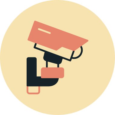 Güvenlik kamerası simgesi vektör illüstrasyon tasarımı