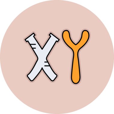 Tıbbi simge için x x, düz biçim