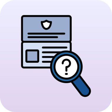 Belge vektör çizim tasarımı olan büyüteç