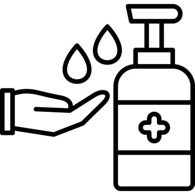 Dezenfeksiyon el dezenfektanı şişe simgesi