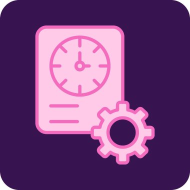 Saat. Web simgesi basit illüstrasyon