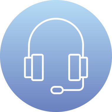 Kulaklık simgesinin vektör illüstrasyonu