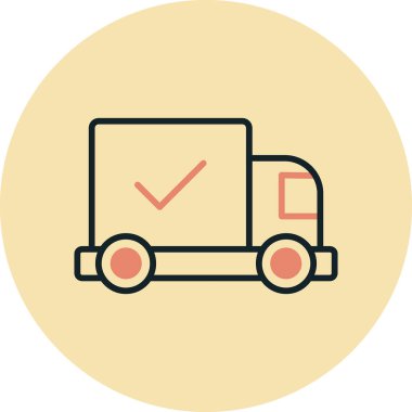 Kamyon. Web simgesi basit illüstrasyon