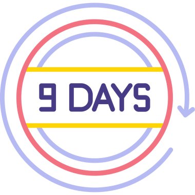 Günler. Web simgesi basit illüstrasyon