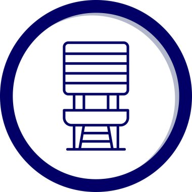 Sandalye. Web simgesi basit illüstrasyon