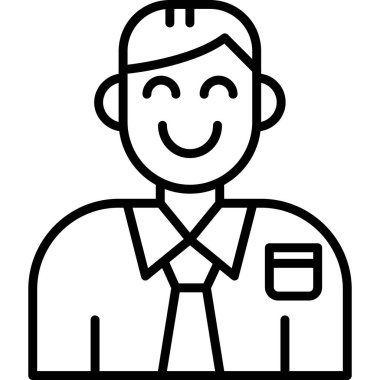 avatar erkek insan simgesi ana hat biçiminde