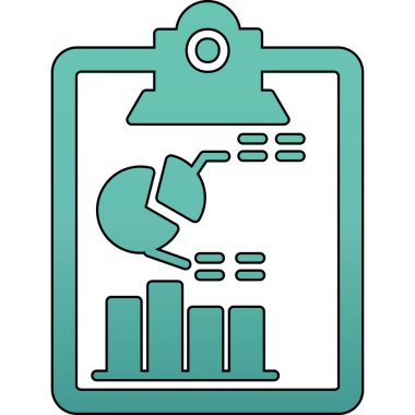 veri analiz simgesi. özet veri analiz vektör rengi düz izole