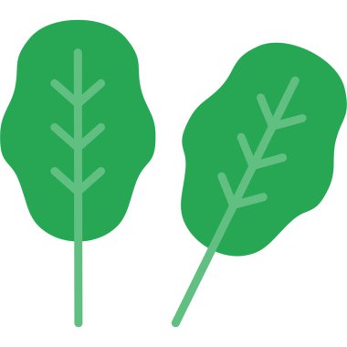 Beyaz arkaplanda izole edilmiş yeşil ve kahverengi yaprak vektörü çizimi.