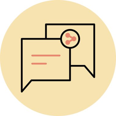 Konuş. Web simgesi basit illüstrasyon