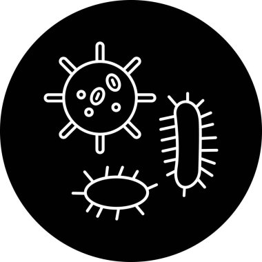 kabartma biçiminde bakteri simgesi