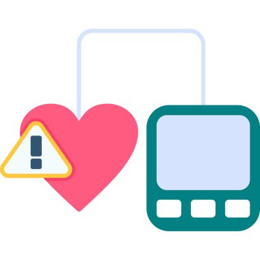 düz stil asma kilit simgesine sahip hareketli aşk kalbi