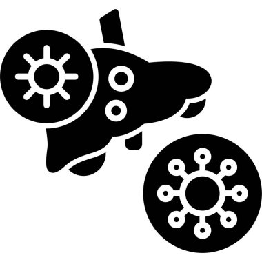 Virüs simgesi vektörü, illüstrasyon