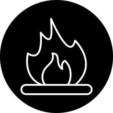 Ateş simgesinin vektör illüstrasyonu