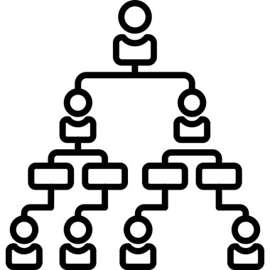 hiyerarşi. Web simgesi basit tasarım