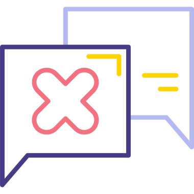 Bir sohbet simgesinin vektör illüstrasyonu