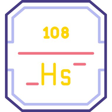 Kimyasal element simgesi vektör illüstrasyonu