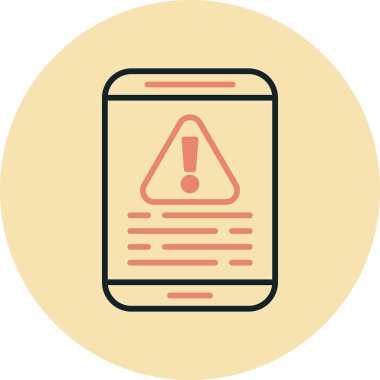 mobil uyarı vektör simgesi modern basit vektör çizimi