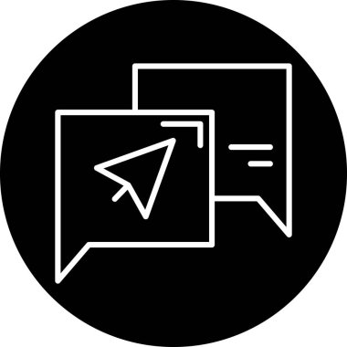 Bir sohbet simgesinin vektör illüstrasyonu