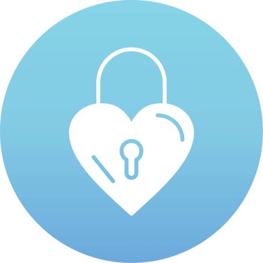 Kilitli bir kalbin vektör simgesi