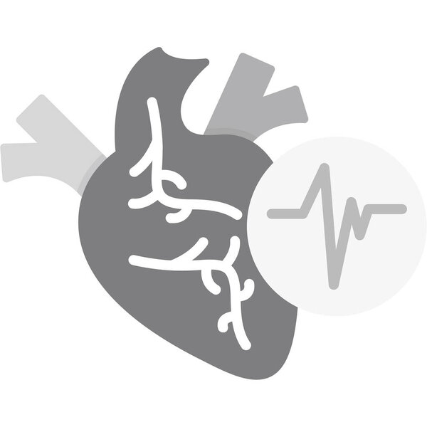 сердце с иконкой линии кардиограммы, векторная иллюстрация, эпс и линейная векторная графика, редактируемый штрих
