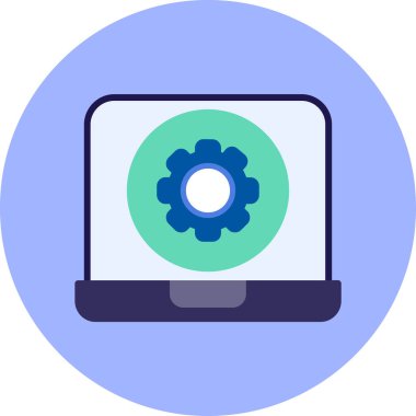 Bilgisayar. Web simgesi basit illüstrasyon