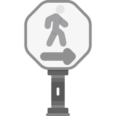 Moda biçimi tasarımında yaya yolu simgesi.