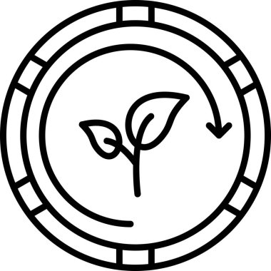 Bir çiçek simgesinin vektör illüstrasyonu