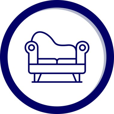 kanepe simgesi, vektör illüstrasyonu basit tasarım