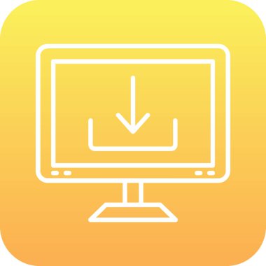 ekran simgesi, vektör illüstrasyonunu izle