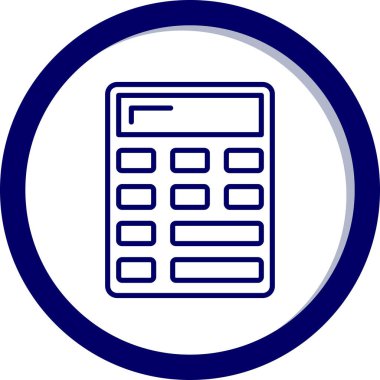 Hesap makinesi. Web simgesi basit illüstrasyon