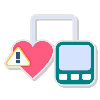 Aşk kalp ikonu vektör illüstrasyonu