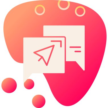 İleti içeren konuşma balonu, vektör illüstrasyonu