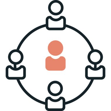 şebeke. Web simgesi basit illüstrasyon