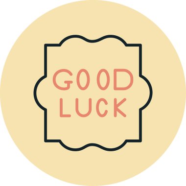 Şans, şans ve şans için vektör el çizilmiş kart