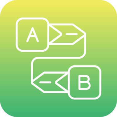 B harfi simgesinin vektör illüstrasyonu