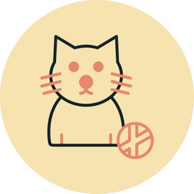 kedi simgesi vektör illüstrasyonu