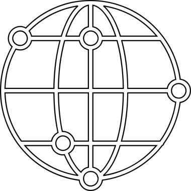 genel ağ vektör çizgisi simgesi